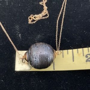 Extra Large Black Pearl from South Sea Tahitian on 14k solid gold chain
